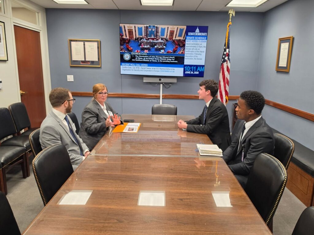 SEHPBA members meet with Senate staff in a Capitol Hill office